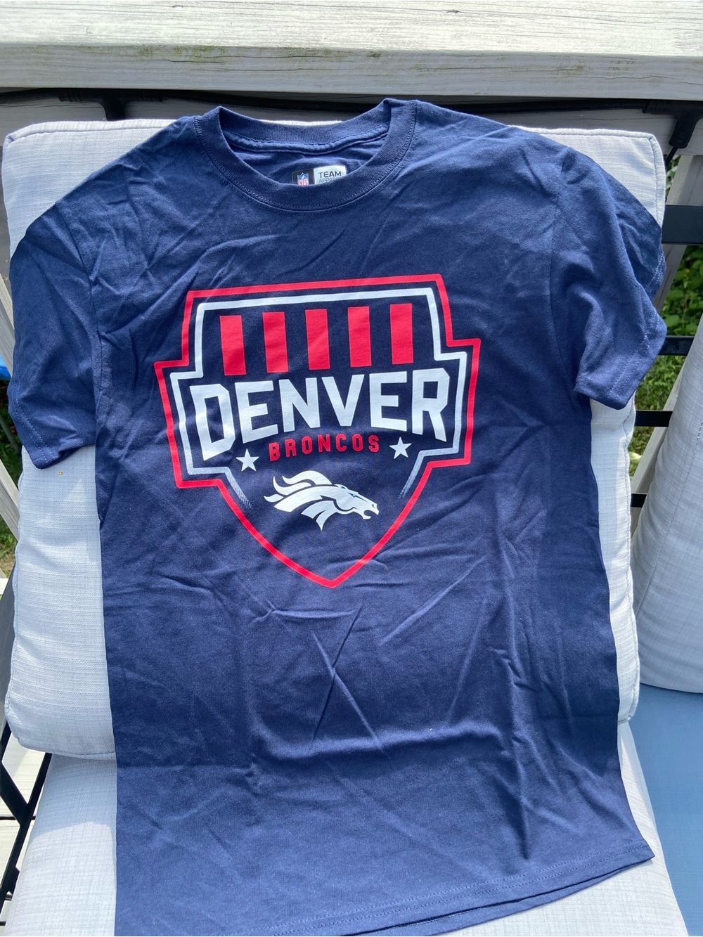 Denver Broncos Navy Short-Sleeve Graphic Tee
